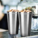 Beasea 16 oz Stainless Steel Tumblers, 4-Pack