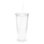 Clear Insulated Double Wall Tumblers with Lids