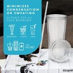 Clear Insulated Double Wall Tumblers with Lids