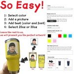 Personalized Stainless Steel Tumbler with Photo & Text