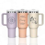 Personalized 40 Oz Stainless Steel Tumblers with Straw