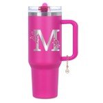 Personalized 40 oz Monogrammed Tumbler with Handle