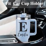 Custom 40 Oz Tumbler with Handle and Straw