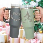 Personalized 40 Oz Stainless Steel Tumblers with Straw