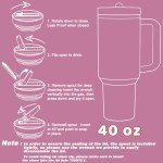 Personalized 40 oz Monogrammed Tumbler with Handle