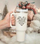 Personalized 40 Oz Stainless Steel Tumblers with Straw