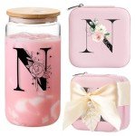 Personalized Initial Tumbler Cup with Lid