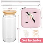 Personalized Initial Tumbler Cup with Lid