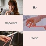 Bright 5-Pack Easy Clean Reusable Tumblers Straws