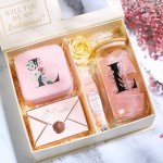 Personalized Initial Tumbler Cup with Lid