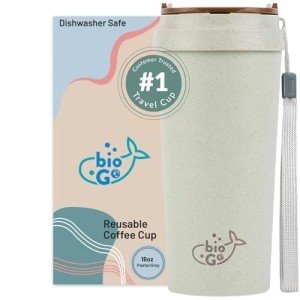 16oz Speckled Gray Reusable Travel Coffee Mug