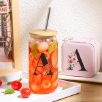 Personalized Initial Tumbler Cup with Lid