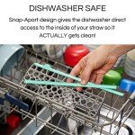 Bright 5-Pack Easy Clean Reusable Tumblers Straws