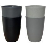 LuckyZone 12 oz Wheat Straw Reusable Tumblers - Set of 4