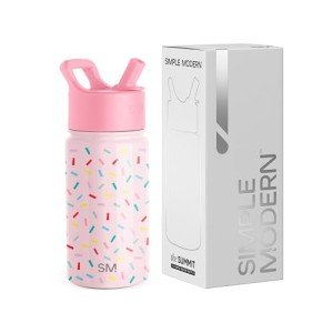 Kids Summit Insulated Water Bottle with Straw - Confetti