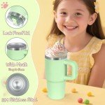 Kids' 14 Oz Insulated Flip Straw Tumbler - Green