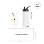 4 Pack Kids 16oz Stainless Steel Water Bottles