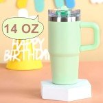 Kids' 14 Oz Insulated Flip Straw Tumbler - Green