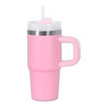 Kids' Pink Stainless Steel Tumbler with Handle