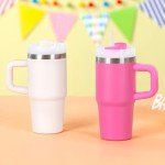 Kids' 14 Oz Insulated Tumbler with Handle & Straw