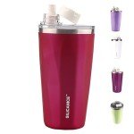 Leak-Proof 20 oz Red Insulated Tumbler with Straw