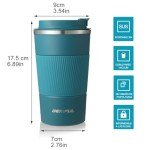 17oz Insulated Stainless Steel Travel Mug - Blue