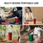 Leak-Proof 20 oz Red Insulated Tumbler with Straw