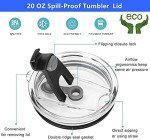 2 Pack of 20 Oz Tumbler Lids - Black