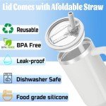 40 OZ Flip Straw Lids for Stanley Tumblers (2 PCS)