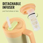 40 oz Insulated Tumbler with Handle & Straw