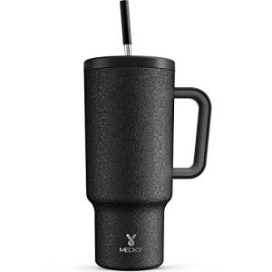 40oz Insulated Tumbler with Handle and Straw
