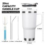 20 oz Stainless Steel Insulated Tumbler with Handle