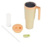 40 oz Insulated Tumbler with Handle & Straw