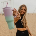 40 oz Stainless Steel Tumbler with Handle & Straw