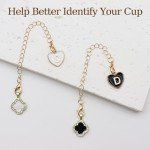 Personalized Letter Charms for Stanley Tumblers - 2 Pack