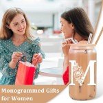 Personalized 16 oz Glass Tumbler with Lid and Straw