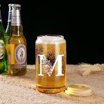 Personalized 16 oz Glass Tumbler with Lid and Straw