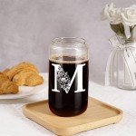 Personalized 16 oz Glass Tumbler with Lid and Straw