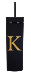 Personalized Letter K 16oz Skinny Tumbler