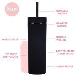 Personalized Letter K 16oz Skinny Tumbler