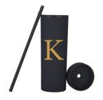 Personalized Letter K 16oz Skinny Tumbler