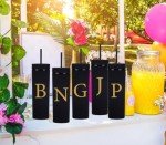 Personalized Letter K 16oz Skinny Tumbler