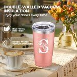 Customized 20oz Rose Gold Stainless Steel Tumbler