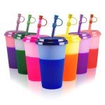 Color Changing Tumblers with Lids & Straws - 7 Pack