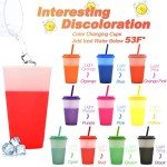 12oz Color Changing Tumblers with Lids & Straws