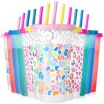 Color Changing Plastic Tumblers with Lids - 12 Pack