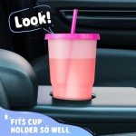Color Changing Tumblers with Lids and Straws - 6 Pack