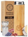 Bamboo Tea Infuser Tumbler - 17oz Bottle