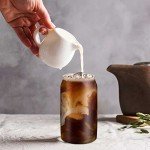 Bamboo Lid Glass Tumblers with Straws - 2 Pack