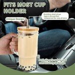 Bamboo Lid Tumbler Set - 24oz Mason Jars